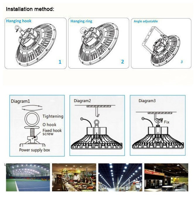 Industrial Aluminum Light UFO New LED High Bay LED Gas Station Light UFO High Bay Light