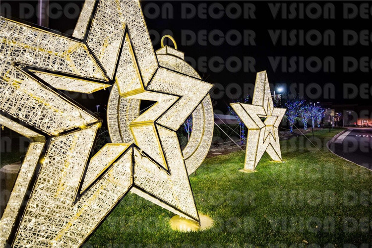 LED 3D Star Motif Ramadan LED Lights Decoration for Mall