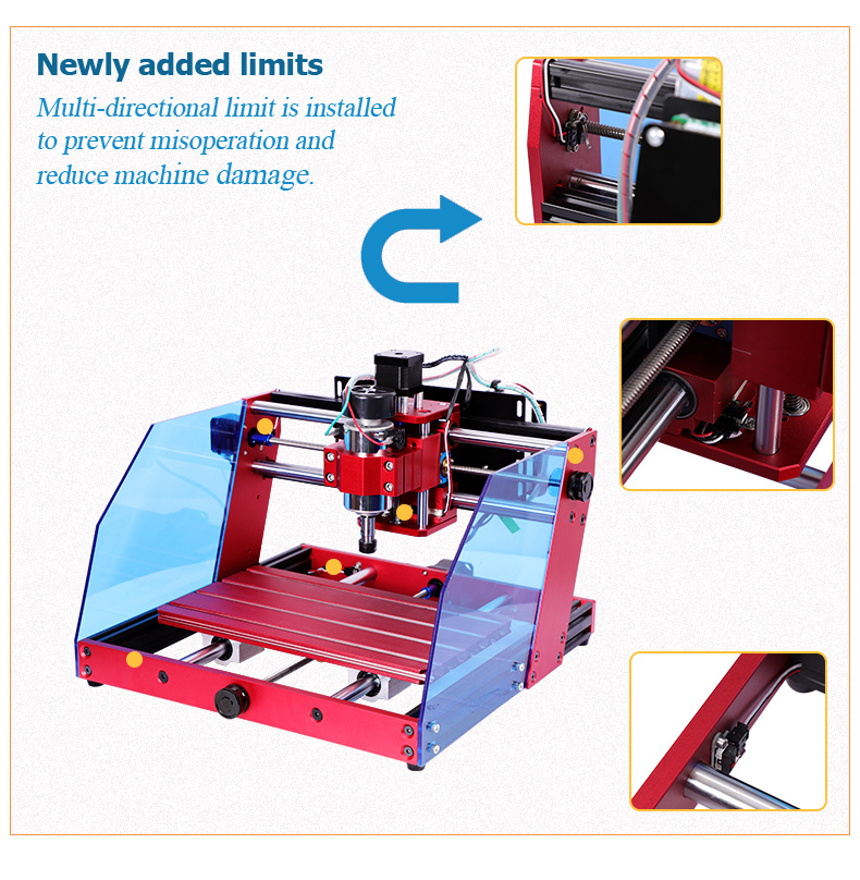 3020 300W CNC Router Machine Laser and Bit 2-in-1 Kits for DIY Wood Plastic at Home Do It Yourself