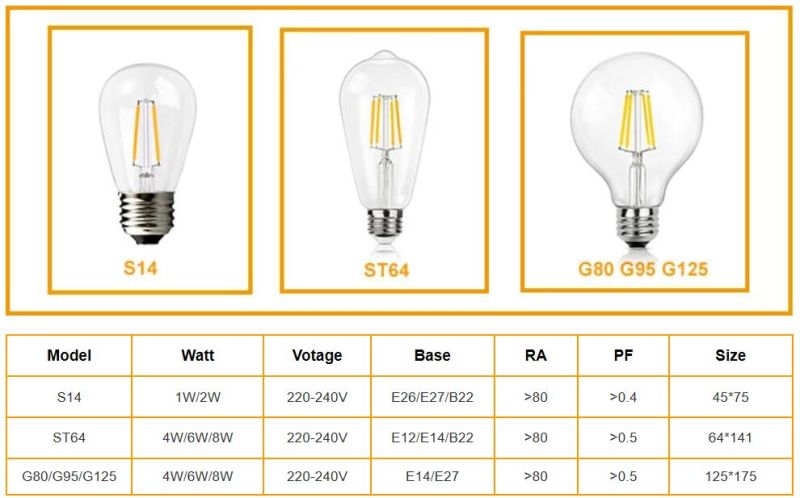 LED Filament Lamp Light Bulb