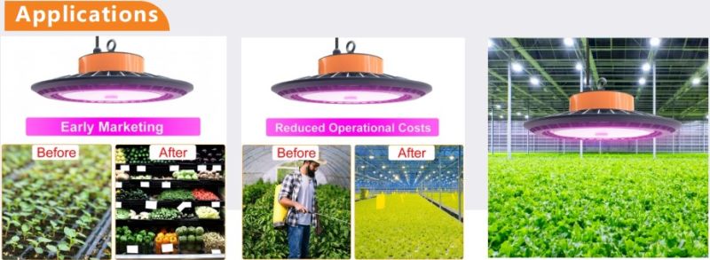 250W COB LED Grow Light High Bay UFO Full Spectrum for Horticultural Lighting Hydroponic Farming