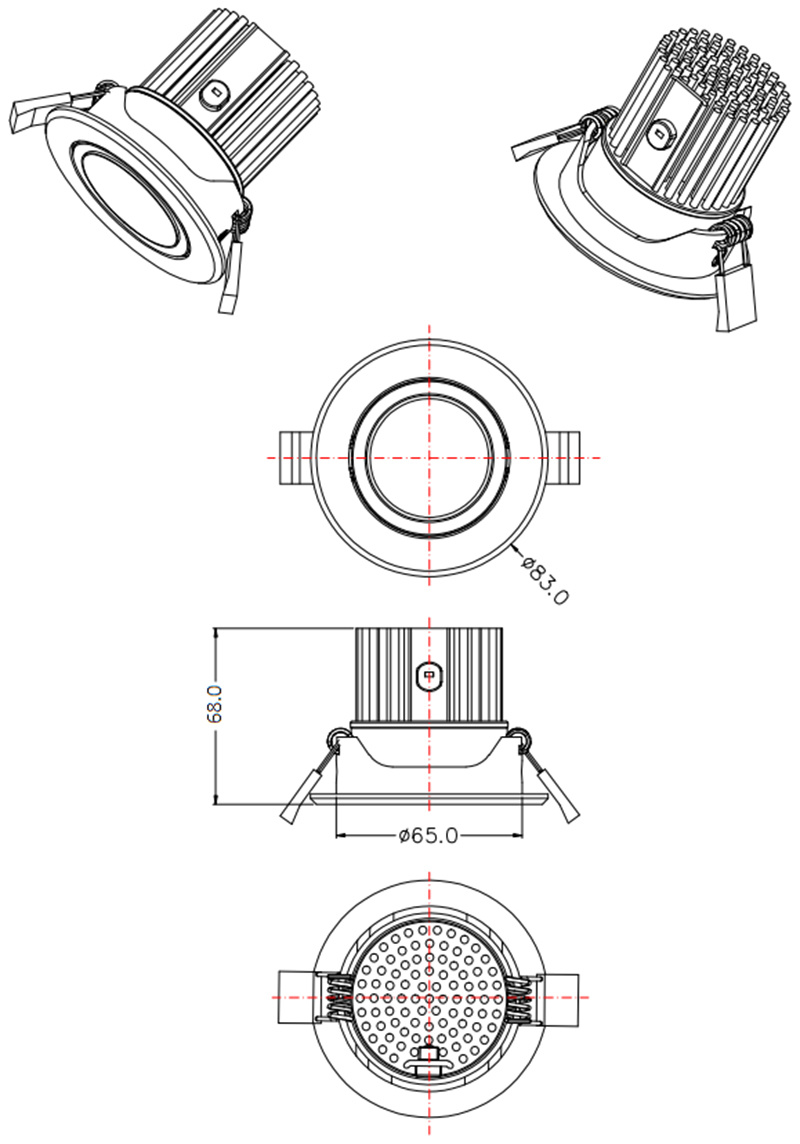 12W 15W Silvery Imbedded COB LED Downlight