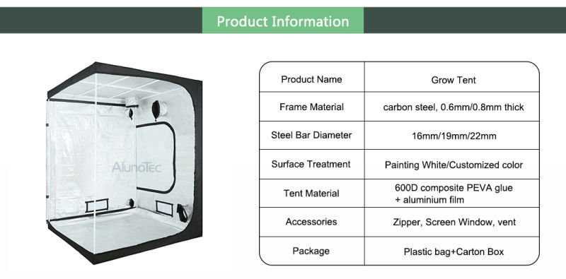Durable Vegetable Growth Tent Grow Room for LED Grow Lights