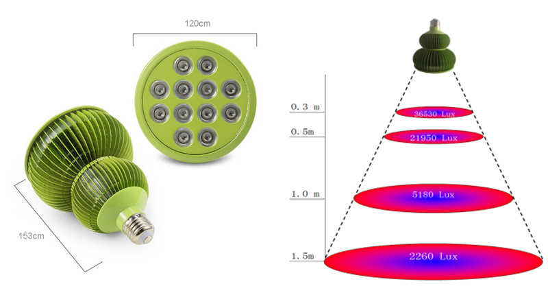 36W Full Spectrum LED Grow Light PAR38 Greenhouse LED Plant Grow Light