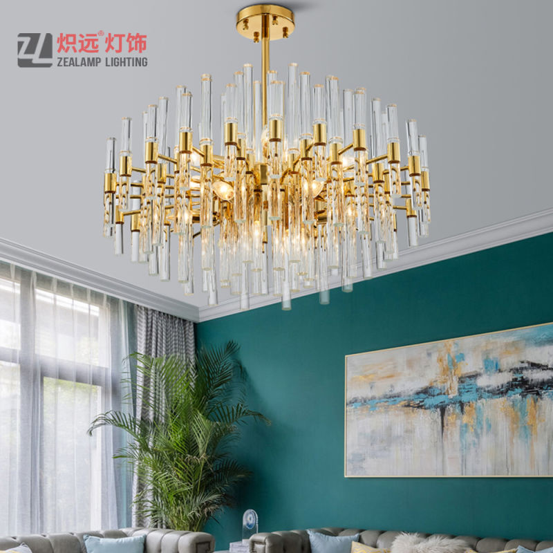 Zhongshan Lighting Factory Indoor Crystal Rod Chandeliers for Hotels (ZLA065P)