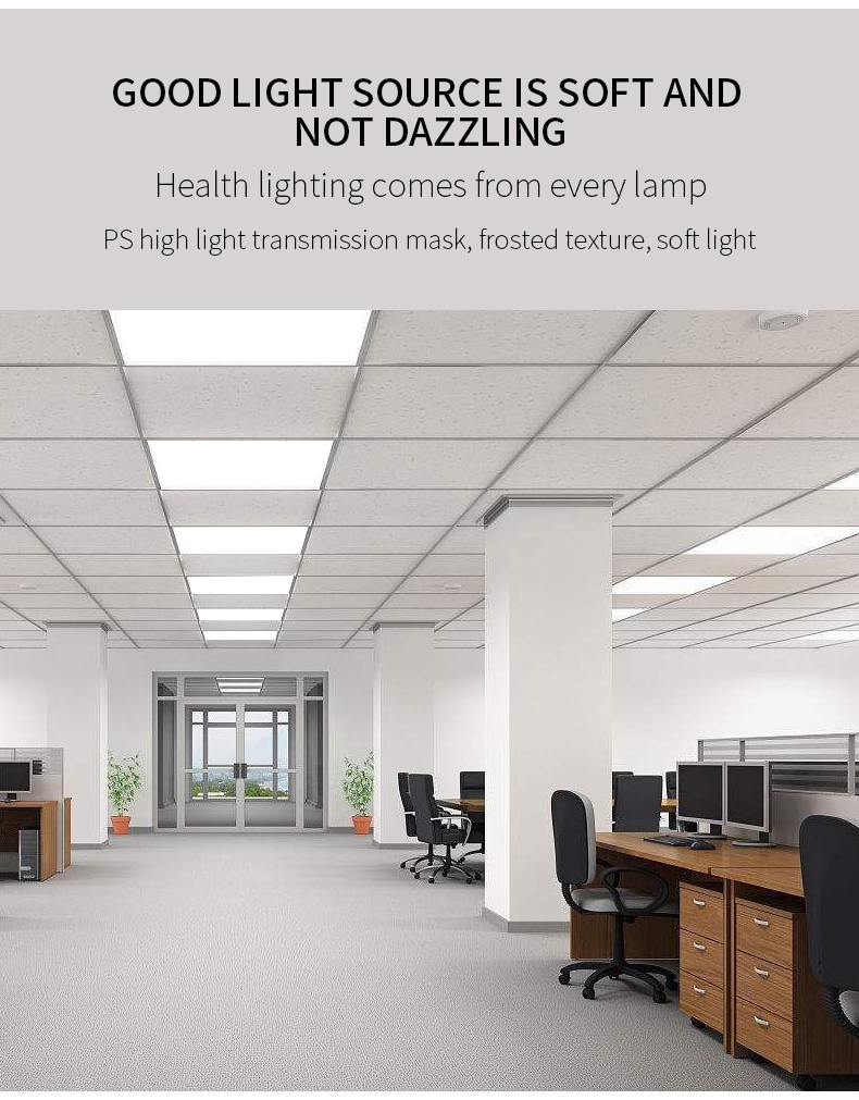 36W 48W 96W Commercial Indoor Office LED Ceiling Panel Light