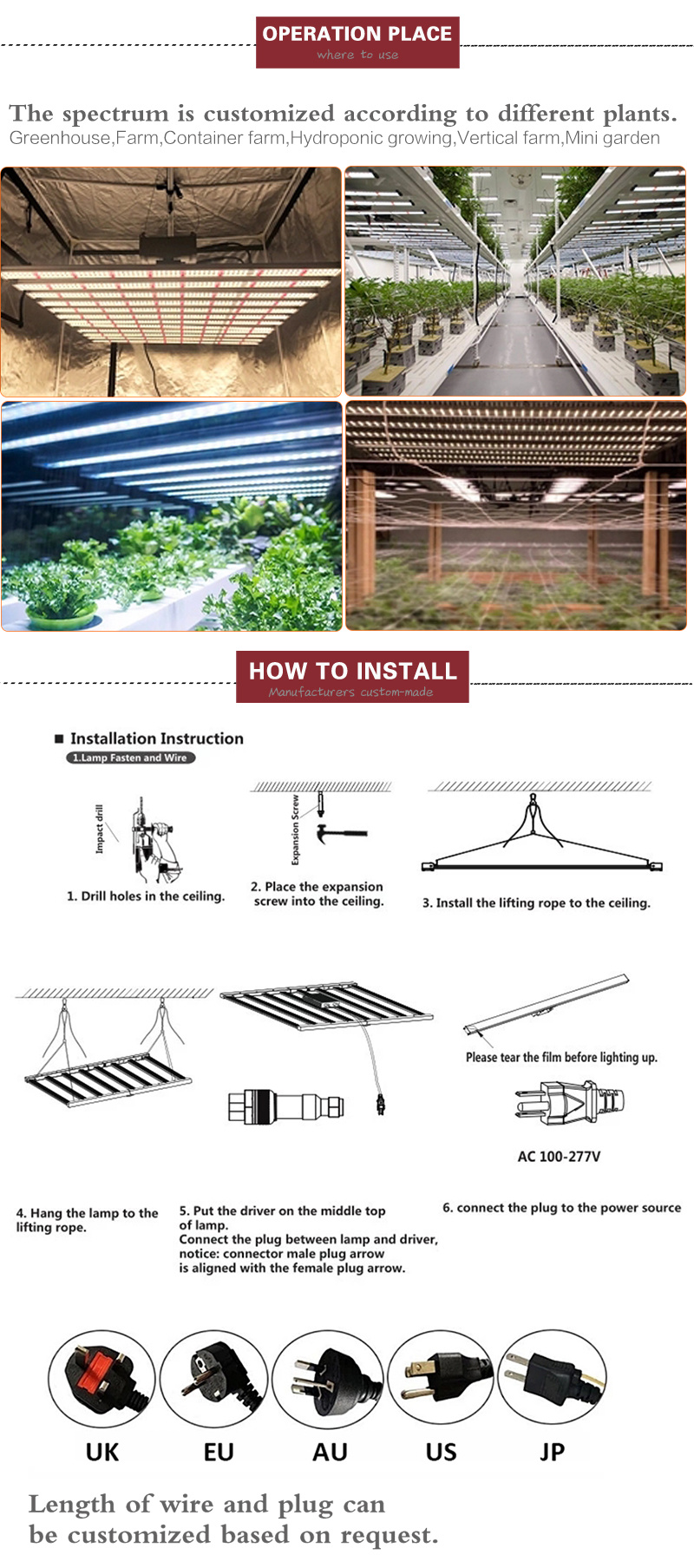 Best Selling Full Spectrum Hydroponics 1000W LED Grow Lights for Indoor Plants