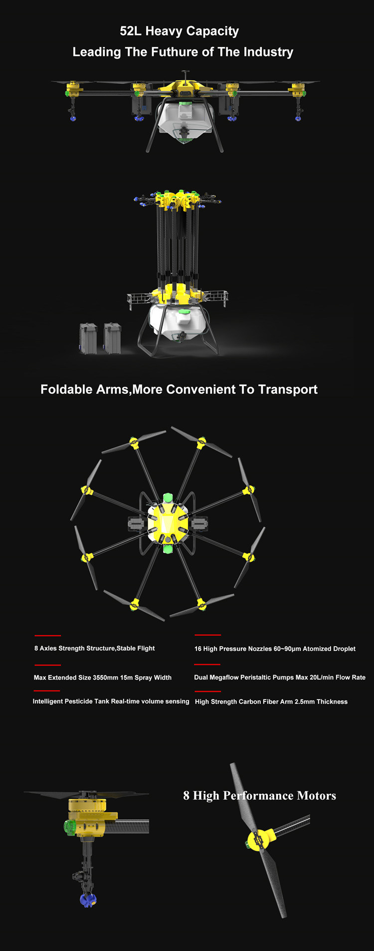 Agricultural Fumigation Drone/Uav/New Agricultural Technology