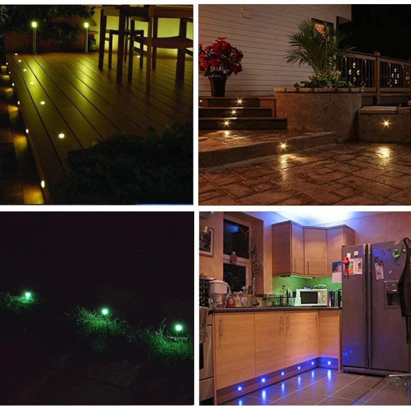 Solar Lights for Deck Stairs Step Lighting Outdoor Deck Riser Lighting Stair Lighting Kit Lights for Deck Steps