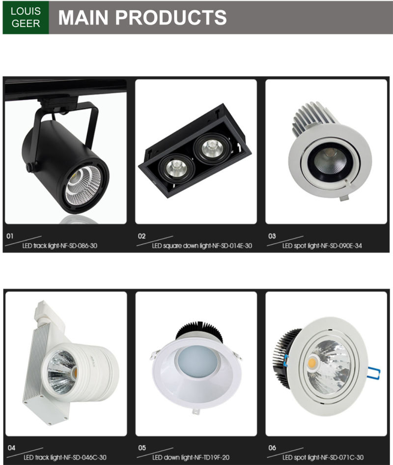 High Output Flicker Free Recessed Light COB 45W LED Square Downlight