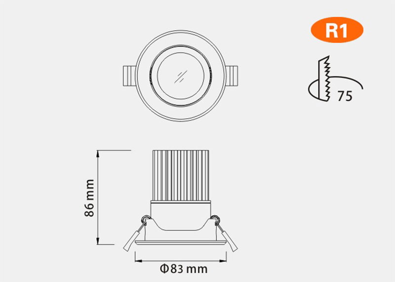 12W 15W Silvery Imbedded COB LED Downlight