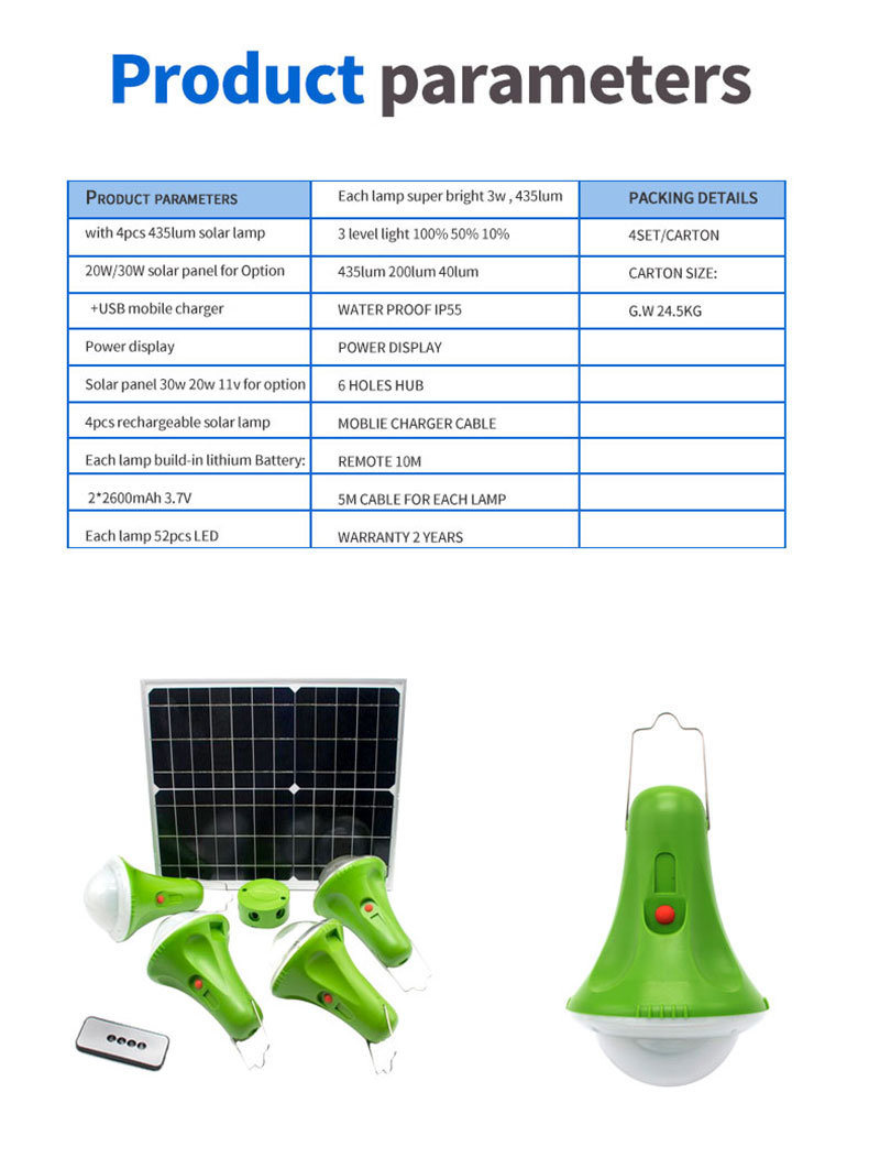 LED Lamp Solar Power System Lamp Outdoor Lamp