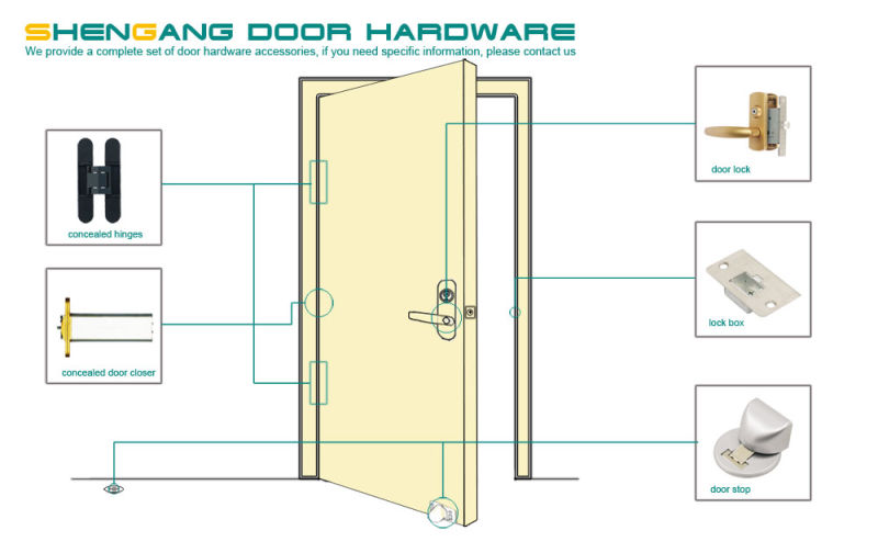 Multi-Axis Concealed Hinges Adjust Concealed Hinge 180 Degree Invisible Hidden Hinge