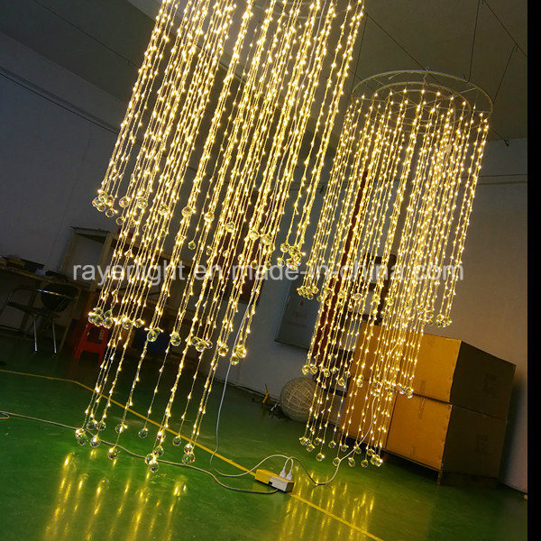 Shopping Mall Center LED Holiday Lights Crystal Ceiling Fairy Lights