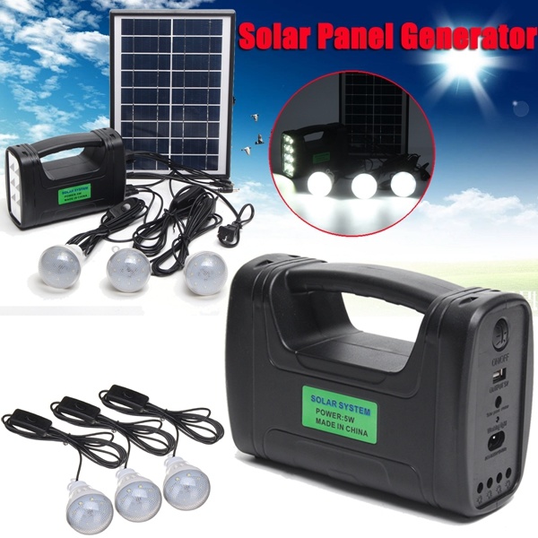 Solar Panel Generator Light Solar Indoor Light Do It Yourself Solar Kit 3W 4W 5W Solar Light+3PCS Solar Lamp