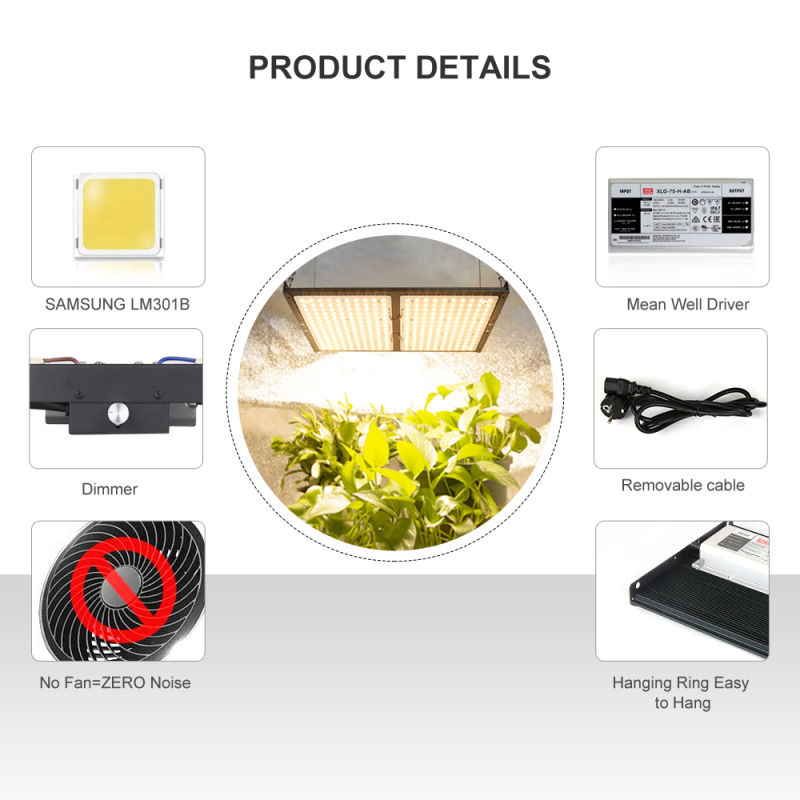 Upgraded Samsung Lm301b Quantum Board LED Grow Light for Canna Grow Tent