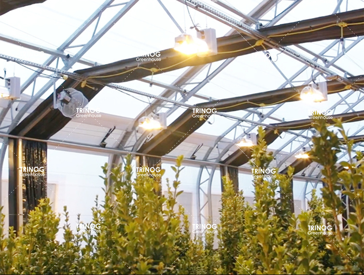 Large or small LED lights hemp greenhouse with blackout screen