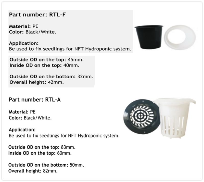 Plastic Mesh Pot Basket for Hydroponic Growing System