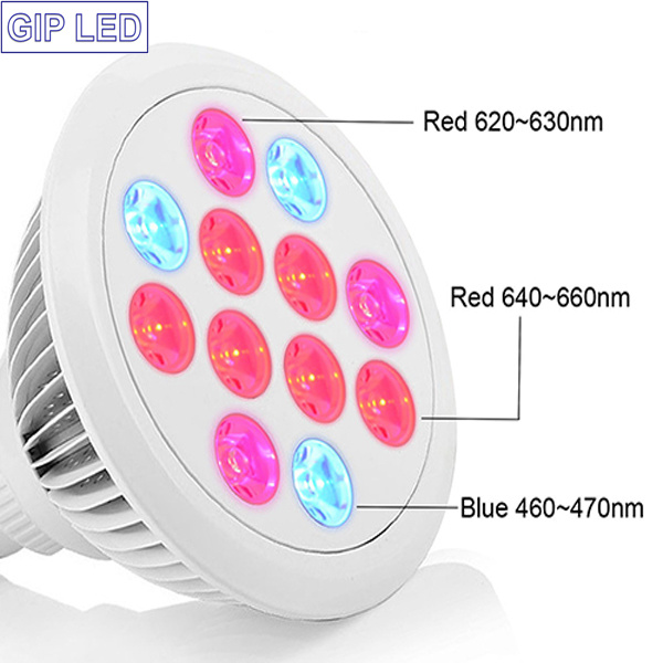 12W E27 LED Plant Grow PAR Light for Flowers Plants