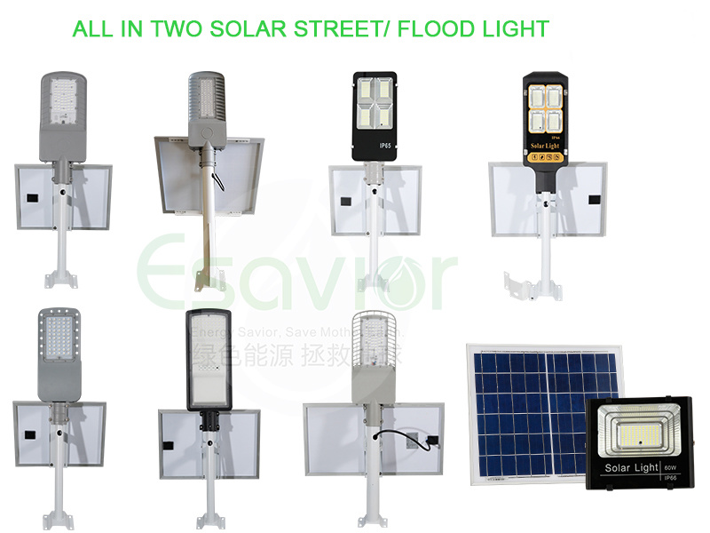 3/5 Years Manufacturer Warranty All in Two Solar LED Solar Street Garden Flood Light for Outdoor New Rural Lighting