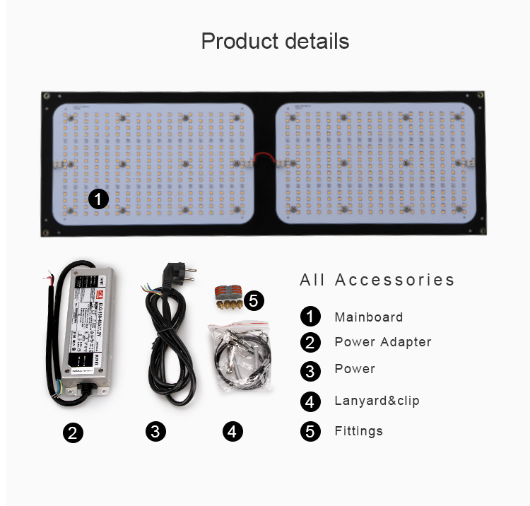 High Power Full Spectrum LED Grow Lights 240W Plants Growing Lights Quantum Panel Indoor Grow Lamp LED Plant Grow Light