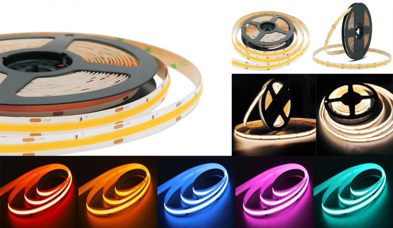 Yellow COB LED Strip DC24V Colorful RGB COB Strip