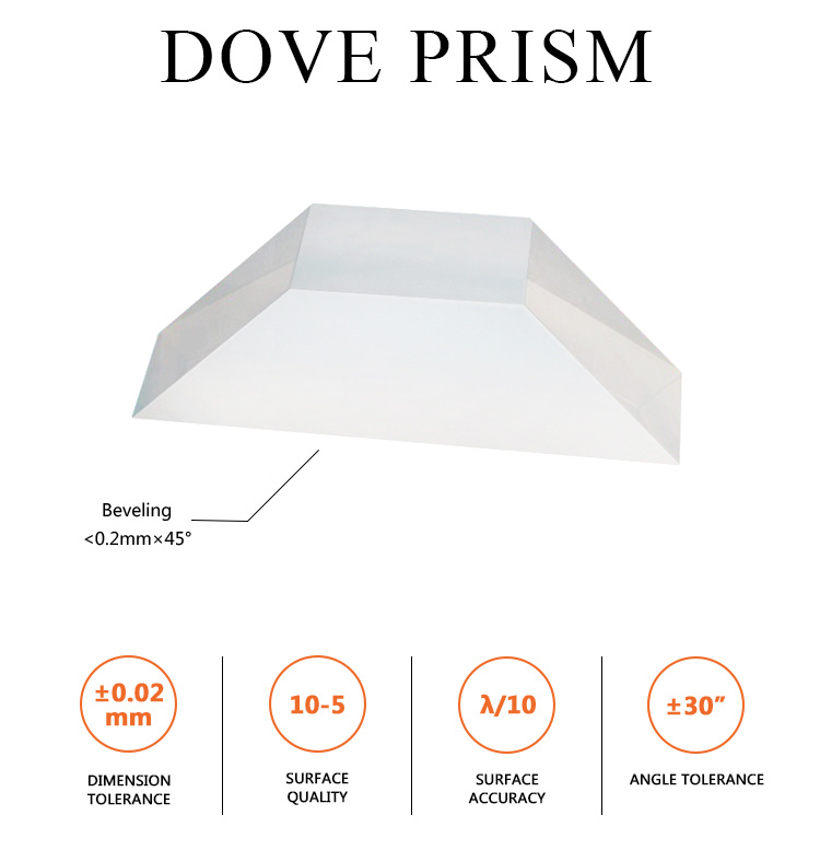 Customize Optical Glass Dove Survey Mini Prisms Glass Lens