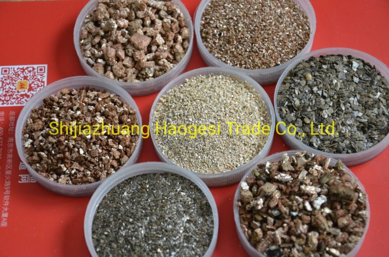 Professional Factory Manufacturing Expanded Golden and Silvery Vermiculite for Horticultural Fertilizer Soil Improvement