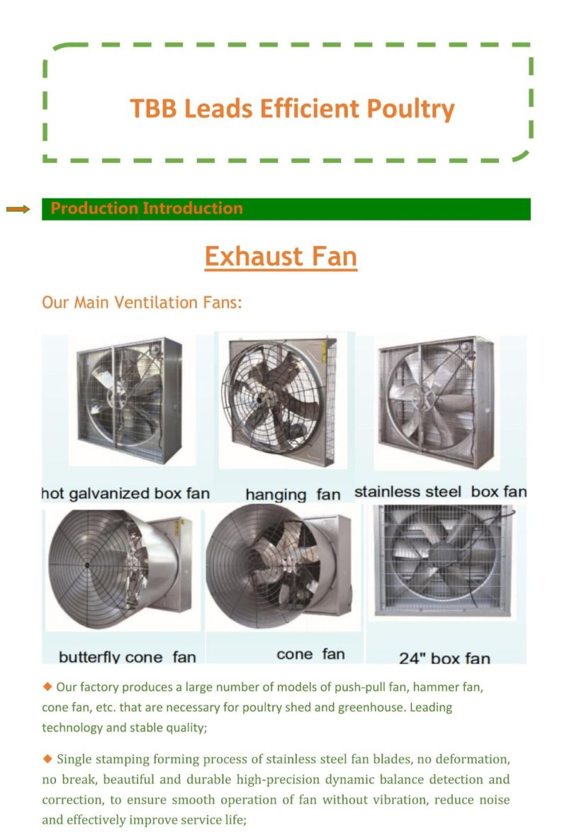 Single Phase Axial Industrial / Poultry / Greenhouse Exhaust Greenhouse Fan