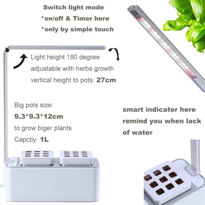 Smart Hydroponic Integrated LED Desk Lighting