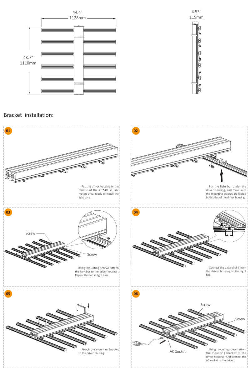 IP65 Waterproof LED Grow Lights Hydroponic Grow Systems