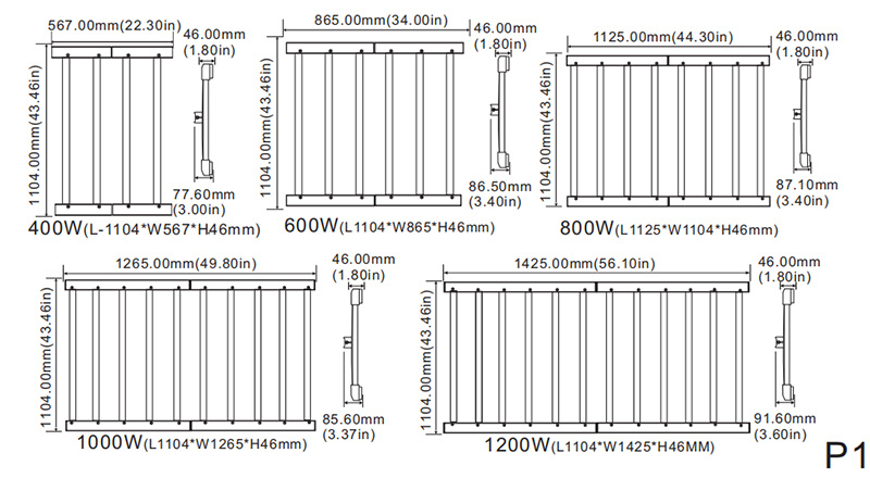 Best Selling Full Spectrum Hydroponics 1000W LED Grow Lights for Indoor Plants