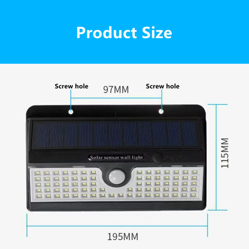 LED Solar Wall Light Outdoor Waterproof PIR Motion Sensor Lamps