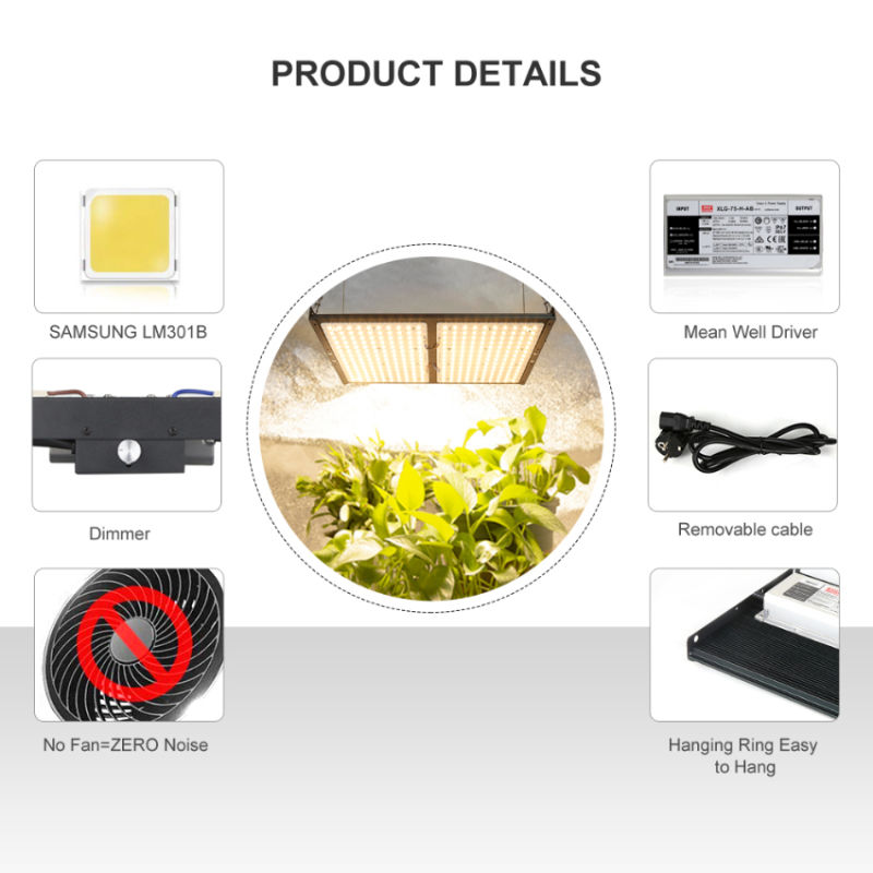 Samsung Lm301b Quantum Board Full Spectrum LED Grow Lights Dimmable LED Grow Light Hydroponic for Plants