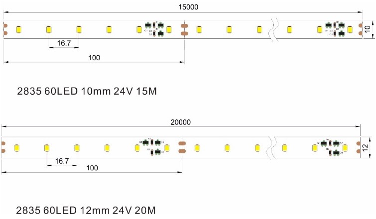 LED SMD2835 60LEDs LED Lighting for Indoor or Outdoor