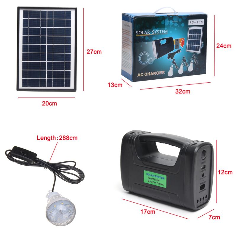 Solar Panel Generator Light Solar Indoor Light Do It Yourself Solar Kit 3W 4W 5W Solar Light+3PCS Solar Lamp