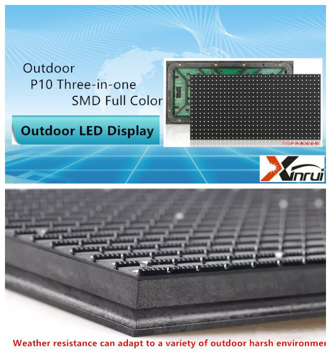 Outdoor LED Video Wall Full Color SMD High Brightness IP65 Super Thin P8 P10 Outdoor LED Screen