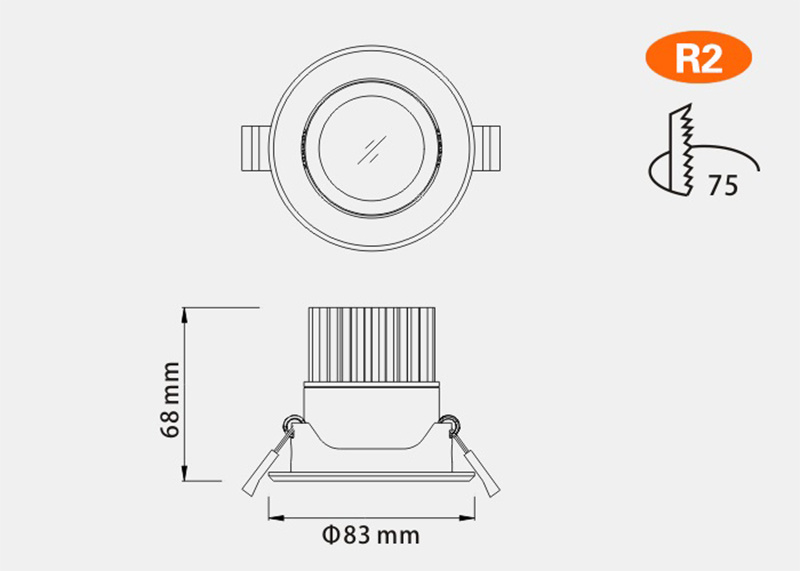 12W 15W Silvery Imbedded COB LED Downlight