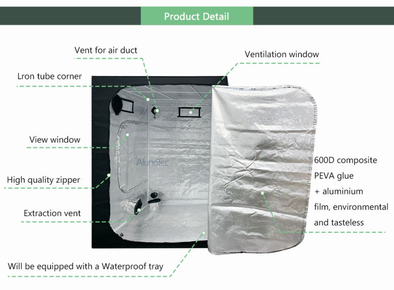 Durable Vegetable Growth Tent Grow Room for LED Grow Lights