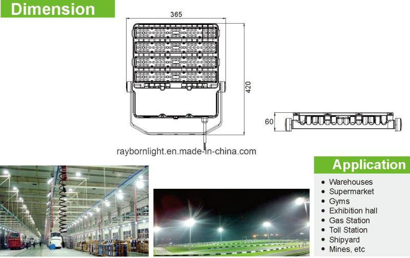 Stadium Wharf 400W Equivalent LED Flood Light Metal Halide Fitting with IP65