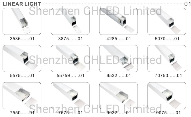 Aluminium Extrusion Profiles + SMD LED Strip Lights = LED Linear Lights for Shower Room/Bathroom