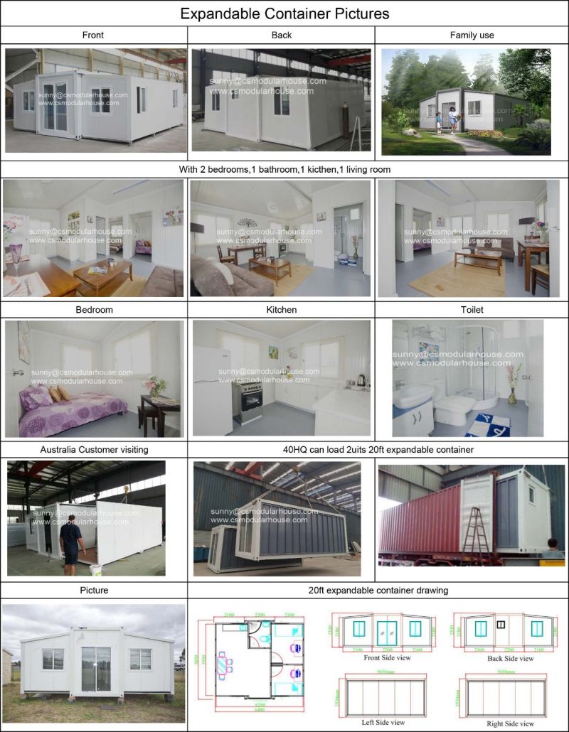 Professional Manufacturer of Expandable Container House/Expandable Prefab Living House