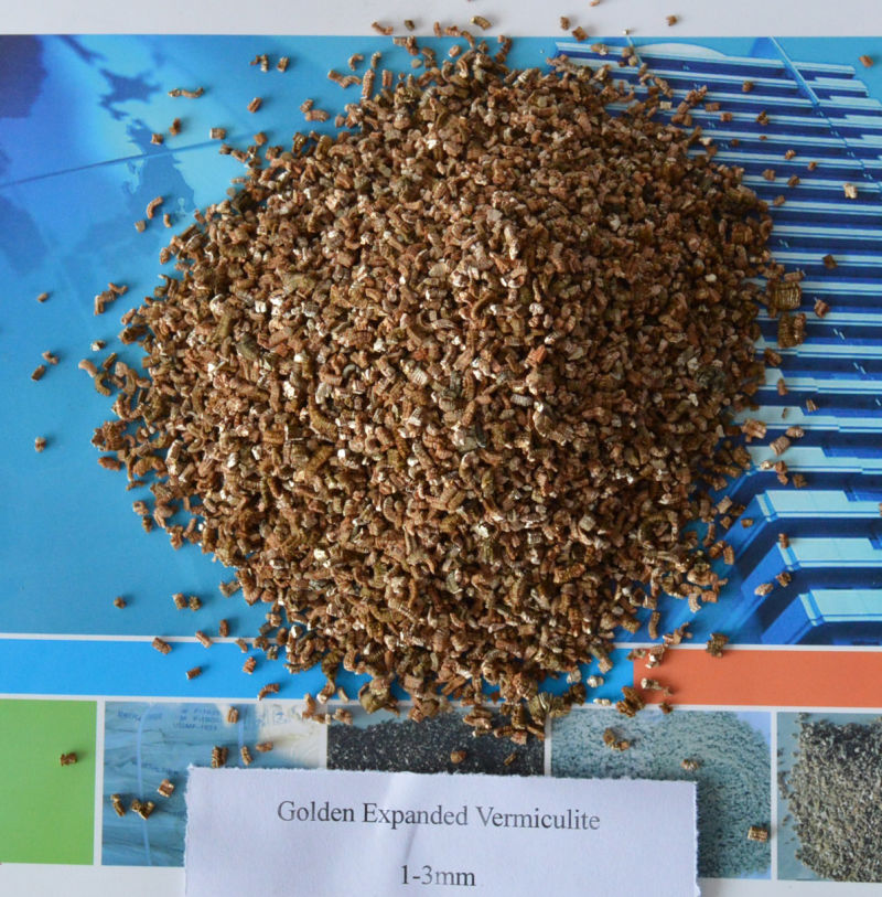 Professional Factory Manufacturing Expanded Golden and Silvery Vermiculite for Horticultural Fertilizer Soil Improvement