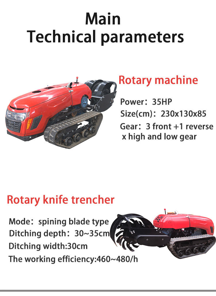 Energy Saving Growing Cultivation Automation Remote Control Ripper Cultivator Tractor for Sale