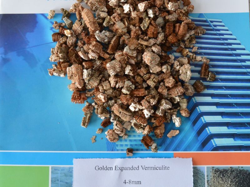 Professional Factory Manufacturing Expanded Golden and Silvery Vermiculite for Horticultural Fertilizer Soil Improvement