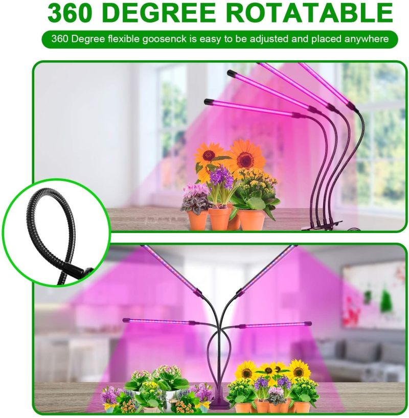 LED Plant Grow Lights for Indoor Plants Full Spectrum with Auto on&off Timer, Sunlike Grow Lights Bar Growing Lamp for Greenhouse Shelves Hydroponics Succulent