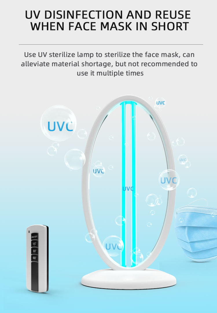 UV Lamp Rotary UVC Lamp UV Light Ultraviolet Light Sterilizer Quartz Lamp for Home