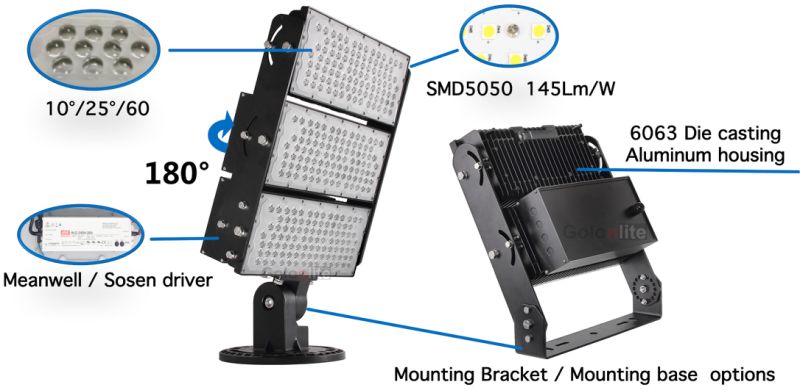 High Power LED Spotlight 1000W LED Floodlight