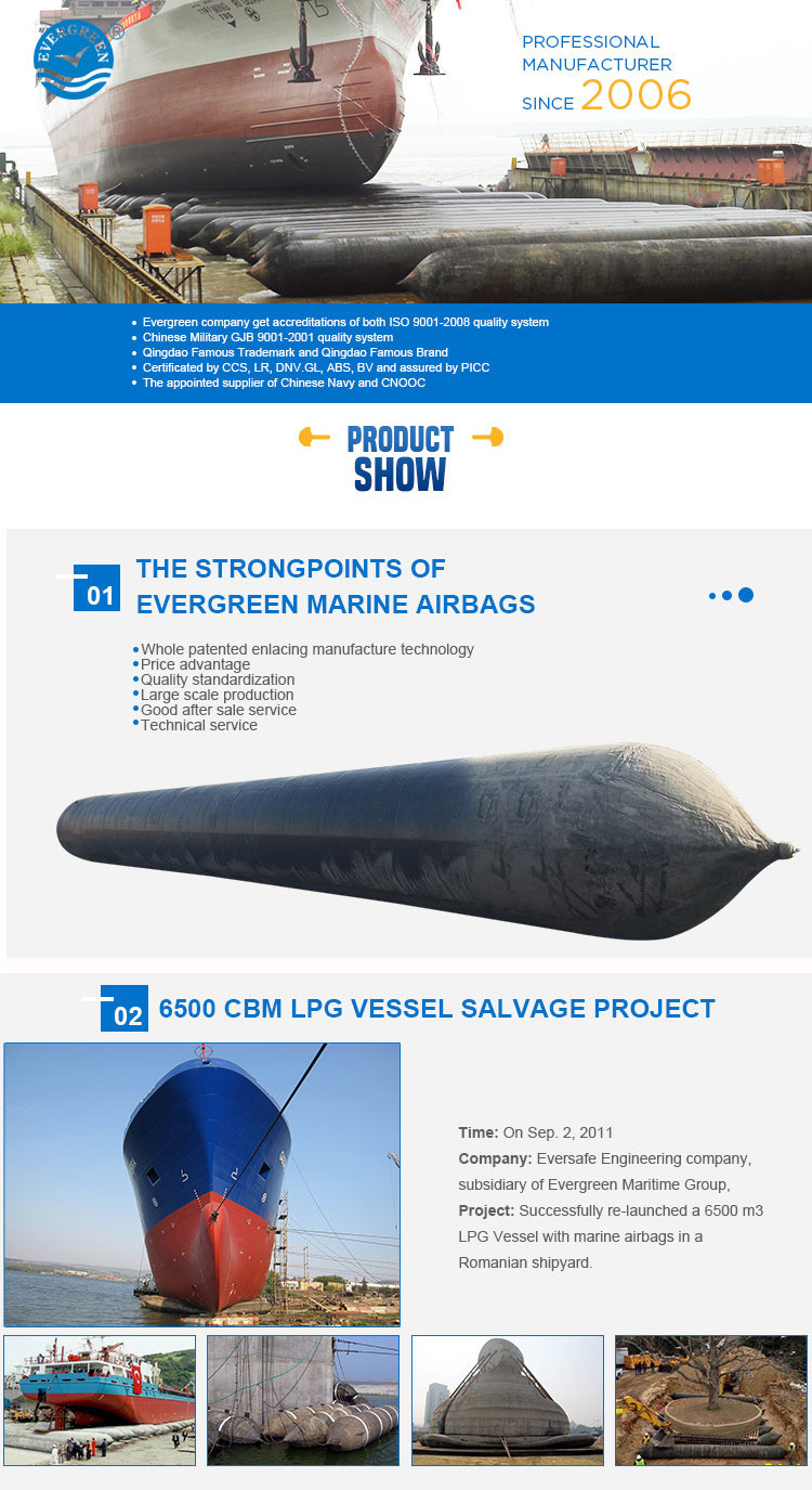 High-Performance Marine Rubber Airbags for Ship Launching