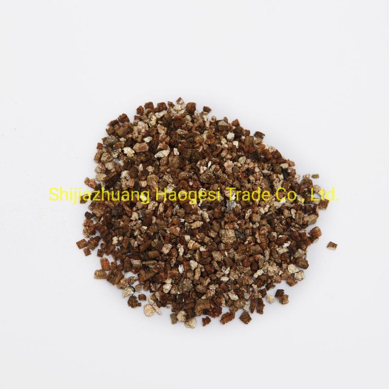 Professional Factory Manufacturing Expanded Golden and Silvery Vermiculite for Horticultural Fertilizer Soil Improvement